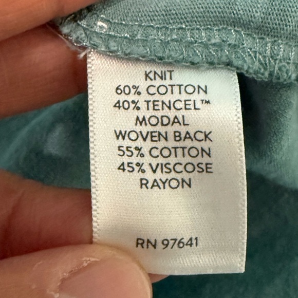 J. Jill Green Relaxed 3/4 Sleeve Tee - Picture 6 of 6
